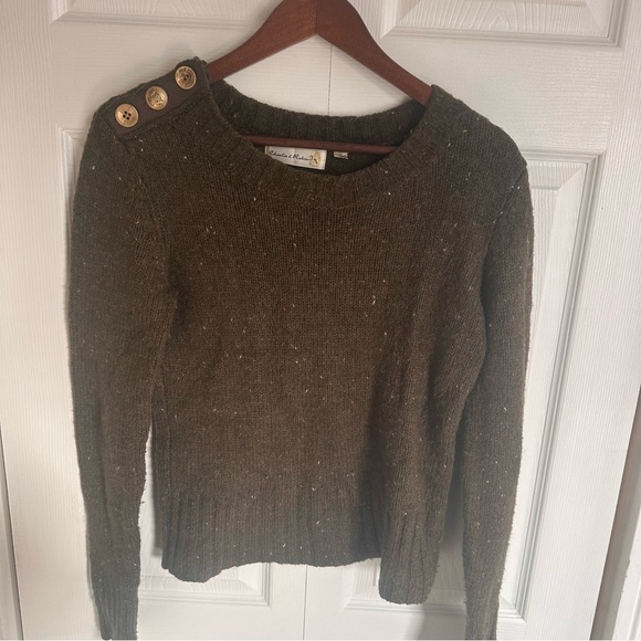 Anthropologie Charlie & Robin Wool Blend Sweater Crew Neck Womens Small Green - Picture 1 of 9